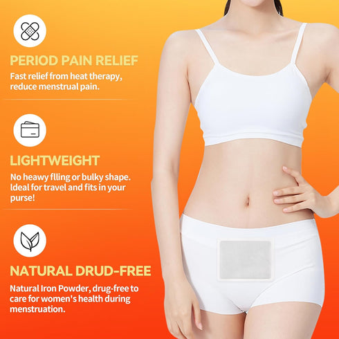 KONGDY 20 Count Heat Therapy Patches for Neck, Knee & Back Pain Relief, Portable Air Activated Patch