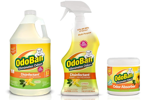 OdoBan Ready-to-Use Disinfectant and Odor Eliminator, Set of 3, 32 oz Spray,