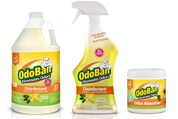 OdoBan Ready-to-Use Disinfectant and Odor Eliminator, Set of 3, 32 oz Spray,