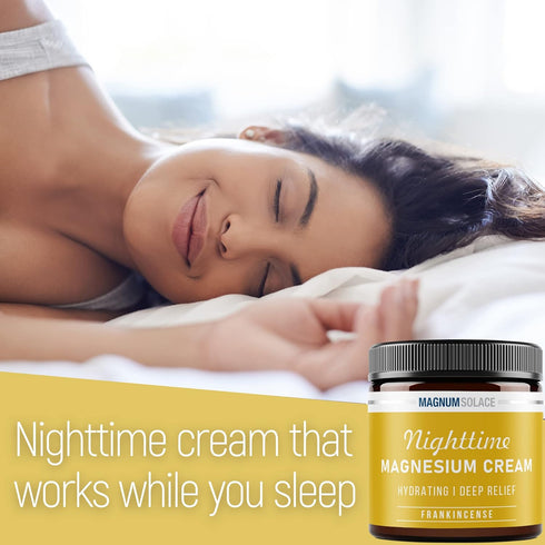 Magnesium Cream Nighttime Magnesium Lotion Apply to Legs, Buttocks, Arms or Chest Topical Magnesium Chloride USA Made
