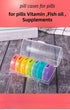 HoneyHu 7 2 Weekly Pill Organizer Day AM PM, Large Times a Day Vitamin Box with Extra Large Compartments, Leak Proof