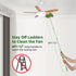 Ceiling Fan Cleaner Duster with 6 Ft/72'' Extension Pole High Ceiling Fan Blade Cleaning Tool Microfiber Duster Reusable Pads for Cleaning Ceiling Fan, Baseboard, Blind, Cobweb, Molding by Zavrski