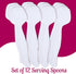 Plasticpro Disposable Plastic Serving Spoons, Durable Heavy Duty Premium Utensils, Pack of 12