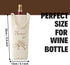 WN27 Jacob Bicerri Reusable Canvas Wine Gift Bag with Rope Handle - Cheers Printed Bottle Tote for Parties, Weddings