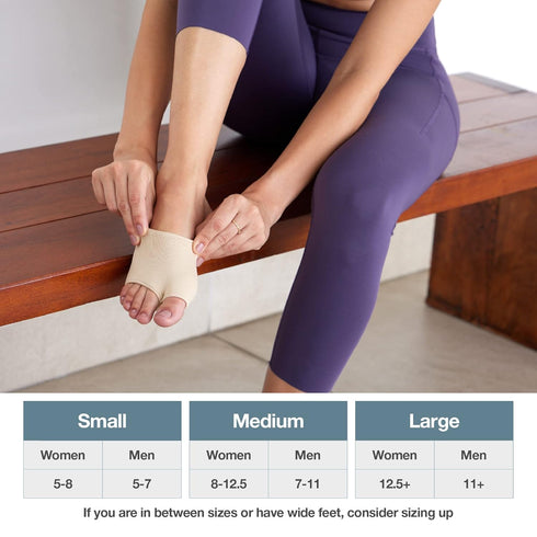 ZenToes Metatarsal Pads - Ball of Foot Pain Relief Cushions for Men and Women, 2 Pairs Fabric Sleeves with Gel Inserts