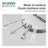MR.GREEN Portable Manicure Set, Stainless Steel Pedicure Kits Nail Clippers Tool Travel Grooming Case Gift Box (Mr-6102)
