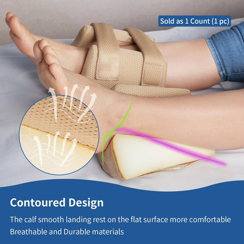 Heel Protector Bed Sore Pillow Cushion, Foot Wedge Pillow for Pressure Sores, Ankle Protectors for Bedridden Patients