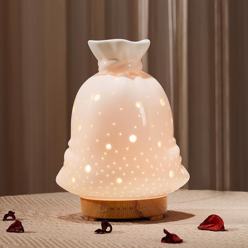 inrorans 160ML Ceramic Diffuser for Essential Oils Lucky Bag Aromatherapy Diffuser Ultrasonic Cool Mist Humidifier