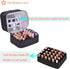 PU Leather Nail Polish Organizer and Nail Lamp Case, Holds 30+ Bottles (15ml - 0.5 fl.oz) with Manicure Tools