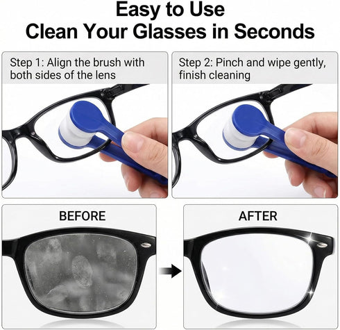 Happyupcity 5 Sun Glasses Eyeglass Microfiber Mini Eyeglasses Cleaner Spectacles Cleaner Soft Brush Cleaning Tool