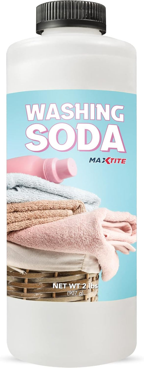 MAXTITE Washing Soda (2 lbs) - Natural Laundry Detergent Booster - Non-toxic, Unscented,