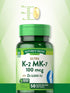 Vitamin K2 MK7 Complex, 100 mcg, 50 Softgels, with Vitamin D3, Non-GMO, Gluten Free Supplement, by Nature's Truth