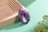 CrystalTears Amethyst Crystal Worry Stone, Polished Healing Crystals Pocket Palm Stone for Anxiety Stress Relief