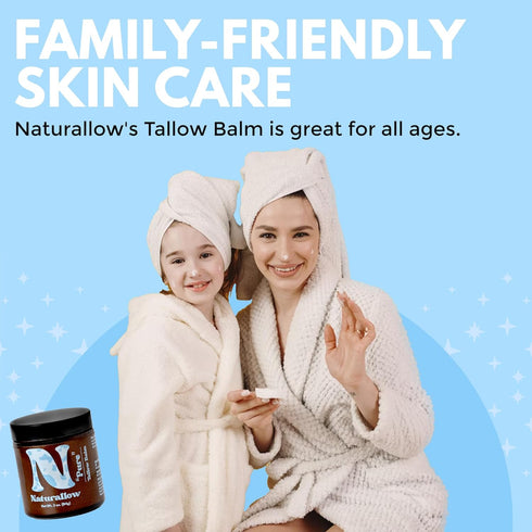 Fragrance-Free Tallow Skincare, Moisturizer & Skin Care, Multi-Purpose Tallow Balm for Dry Skin, Unscented Tallow Balm