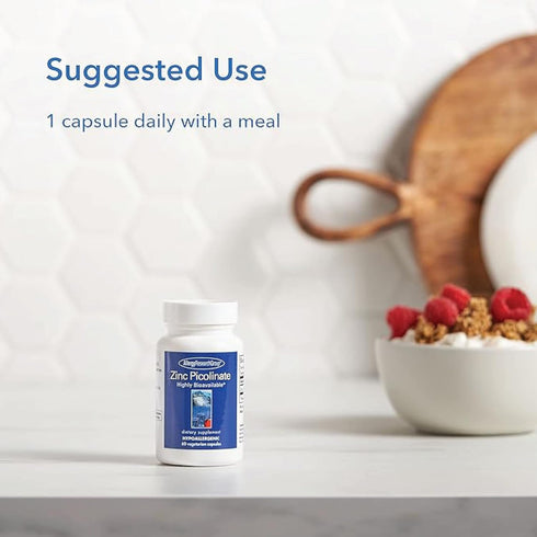 Allergy Research Group Zinc Picolinate Supplement - Hypoallergenic, Vegetarian Capsules, 60 Count