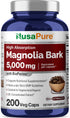 NusaPure Magnolia Bark 5000 mg - 200 Vegan Vegetarian Caps, Non-GMO