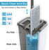 Set, 3 BOSHENG Mop and Bucket with Wringer Hands Free Flat Floor Mop and Bucket, Washable Microfiber Pads Included, Wet