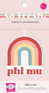Phi Mu Rainbow Air Freshener, 2/Pack, Flowers & Sunshine Scent