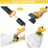 SOBONNE Commercial Mop Handle Heavy Duty, Industrial Mop Stick with Jaw Clamp Wet Gripper Mops Head Replacement Holder