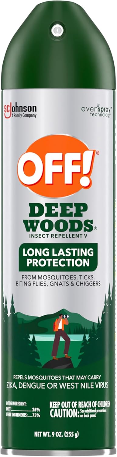 OFF! Deep Woods Insect Repellent Aerosol Bug Spray, 9 oz with Long Lasting Protection