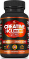 Creatine HCL Capsules with HMB, 180 Vegan Capsules - Workout Supplement for Men & Women, Muscle Builder, Endurance,