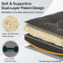 18x16 Soft Chair Cushions for Seniors, Dual-Layer Memory Foam Anti-Sagging Patent Design with Curved Bottom for Better