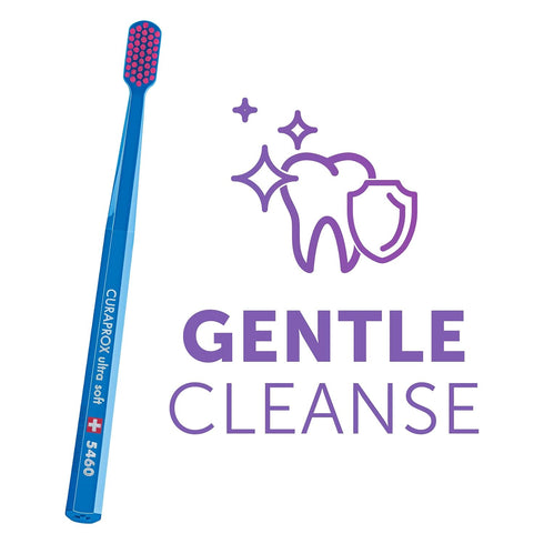 Curaprox CS 5460 Extra-Soft Toothbrushes for Adults, Sensitive-Gum-Safe Pack of 2 with Ultra-Fine Filaments