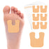 66 Pcs U Shaped Felt Callus Pads, Self-Stick Cushions for Pain Relief, Forefoot Foot Pads for Men and Women