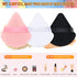 100 Pcs Soft Powder Puff Triangle Makeup Puffs for Loose Powder, Mineral Powder, Velour Cosmetic Foundation (Black,