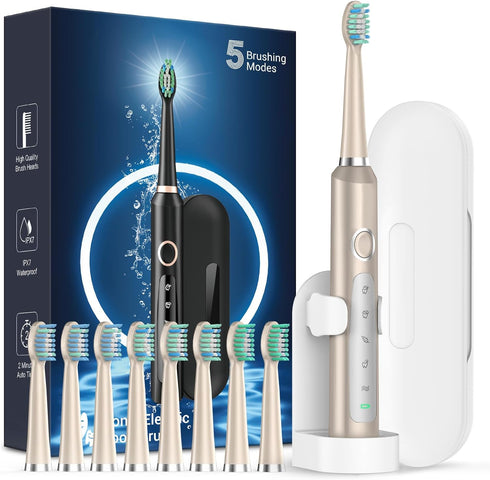 Rtauys Champagne Electric Toothbrush120 Days Battery Life - Champagne