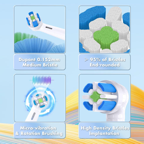 Compatible Replacement Brush Heads for Oral-B iO 3/4/5/6/7/8/9/10 Series Electric Toothbrush, 10 Pack, White