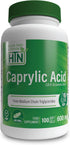 Health Thru Nutrition Caprylic Acid, 600mg, 100 Softgels, C8 Octanoic Acid from Pure 1g MCT Oil, Keto Friendly