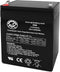 AJC Battery Compatible with DSC PowerSeries HS2032 12V 5Ah Alarm Battery