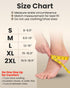 KEMFORD Ankle Compression Sleeve - Open Toe Compression Socks for Plantar Fasciitis, Swelling, Foot Support