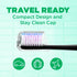 GUM Sonic Powered Toothbrush - Tapered Bristles Clean Below The Gumline, Bundle, Black, 1 Handle + 2 Refills