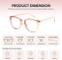 Cyxus Blue Light Glasses for Women, Fashion Computer Glasses Reduce Eye Strain Anti Migraine for Office Working Reading