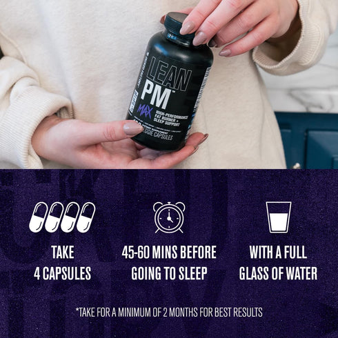 Jacked Factory Lean PM Max - High-Performance Fat Burner & Sleep Support for Men and Women (120 Diet Pills)