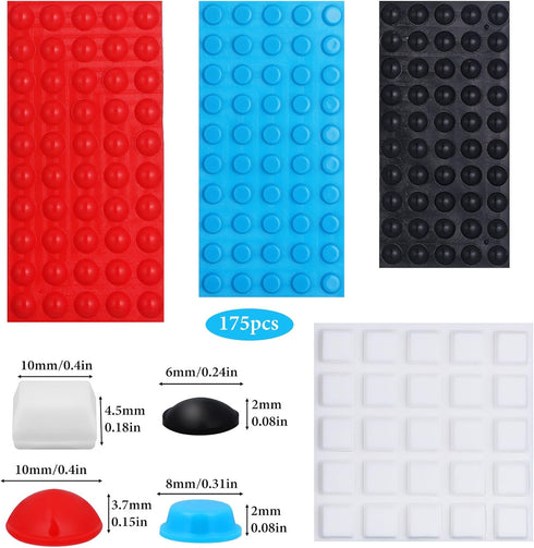 Qulkws 175 Pcs Bump Dots for Visually Impaired Braille Bump Dot Sticker Silicone Braille Sticker Blind People Tactile