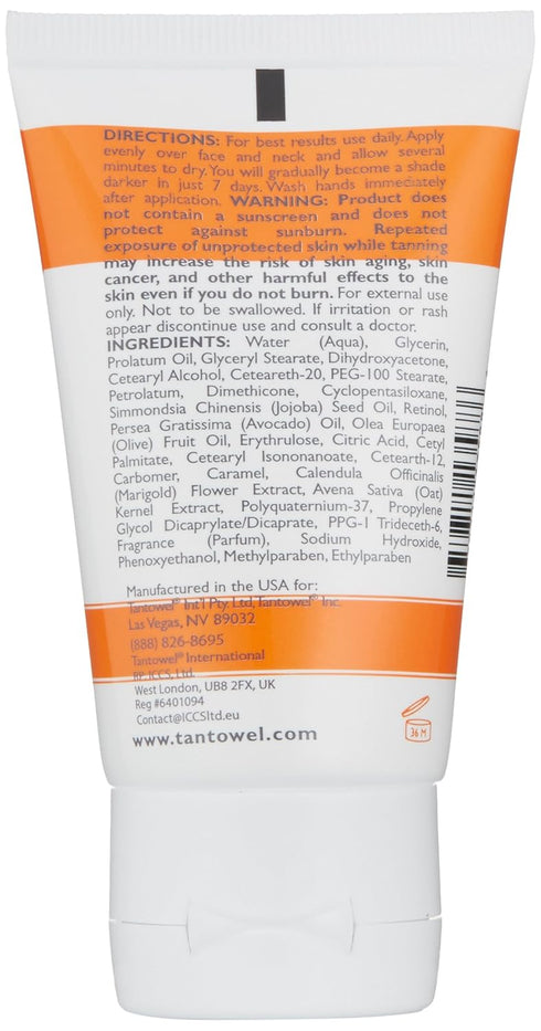 TanTowel On The Glow Daily Face Moisturizer with Retinol, 2 oz