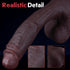 PiiPaa 9 Inch Black Realistic Dildo Feels Like Skin, with Huge Strong Suction Cup Dildos for Hands-Free Play, Soft