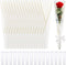 Thenshop Set of 400 Single Rose Sleeve Bulk Valentine Flower Packaging Kit