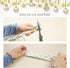 Koogel 100 Sheets Gold White Metallic Tissue Paper, 20 x 14 Inch for Gift Wrapping, DIY Crafts, Graduation
