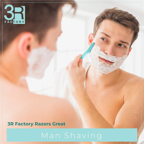 Ladies Shaving Razors - 3R Factory Eyebrow Razors for Women, Face & Neck, Safety Cover (Packs of 6)