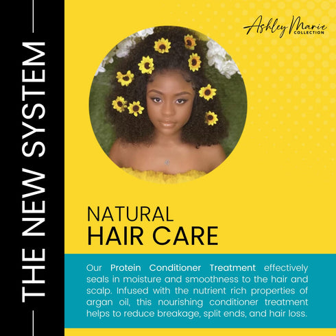The Hair Diagram - Ashley Marie Protein Conditioner Treatment, Natural Strengthening Conditioner, 12oz