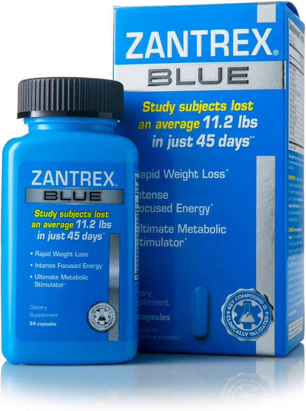 Blue Weight Loss Supplement Pills - Dietary Supplements for Weight Loss - 84 Count