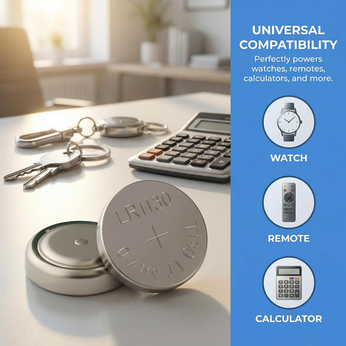 Soyasi LR1130 15 Pack, 1.5V L1131f L1131 SR1130 389/390 G10 LR54 Battery Alkaline Button Cell Coin Cell Watch
