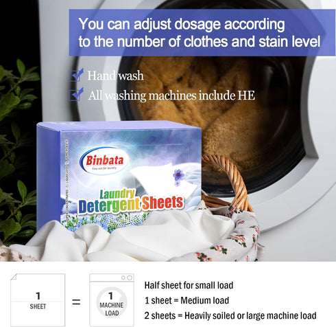 Laundry Detergent Sheets, Fresh Linen Scent, 200 Loads, Hypoallergenic, Eco-Friendly