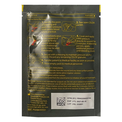 Celox Hemostatic Granules 15g Packet SIXNE