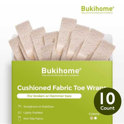 Hammertoe 10 Pack Hammer Bukihome Corrector - Toe Straighteners - Broken Toe Wraps - Realign Bent, Curled, Crooked