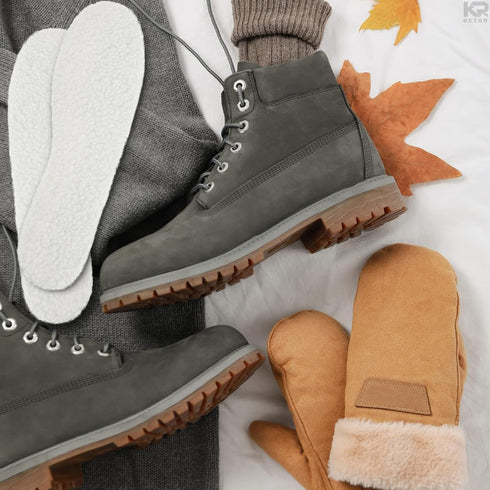 Wool Shoe Inserts - Universal for Winter & Summer - Ultra Thin Sheepskin Insoles for Women and Men
